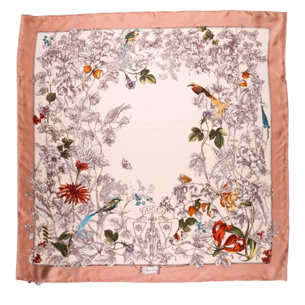 Gucci Silk Floral Scarf